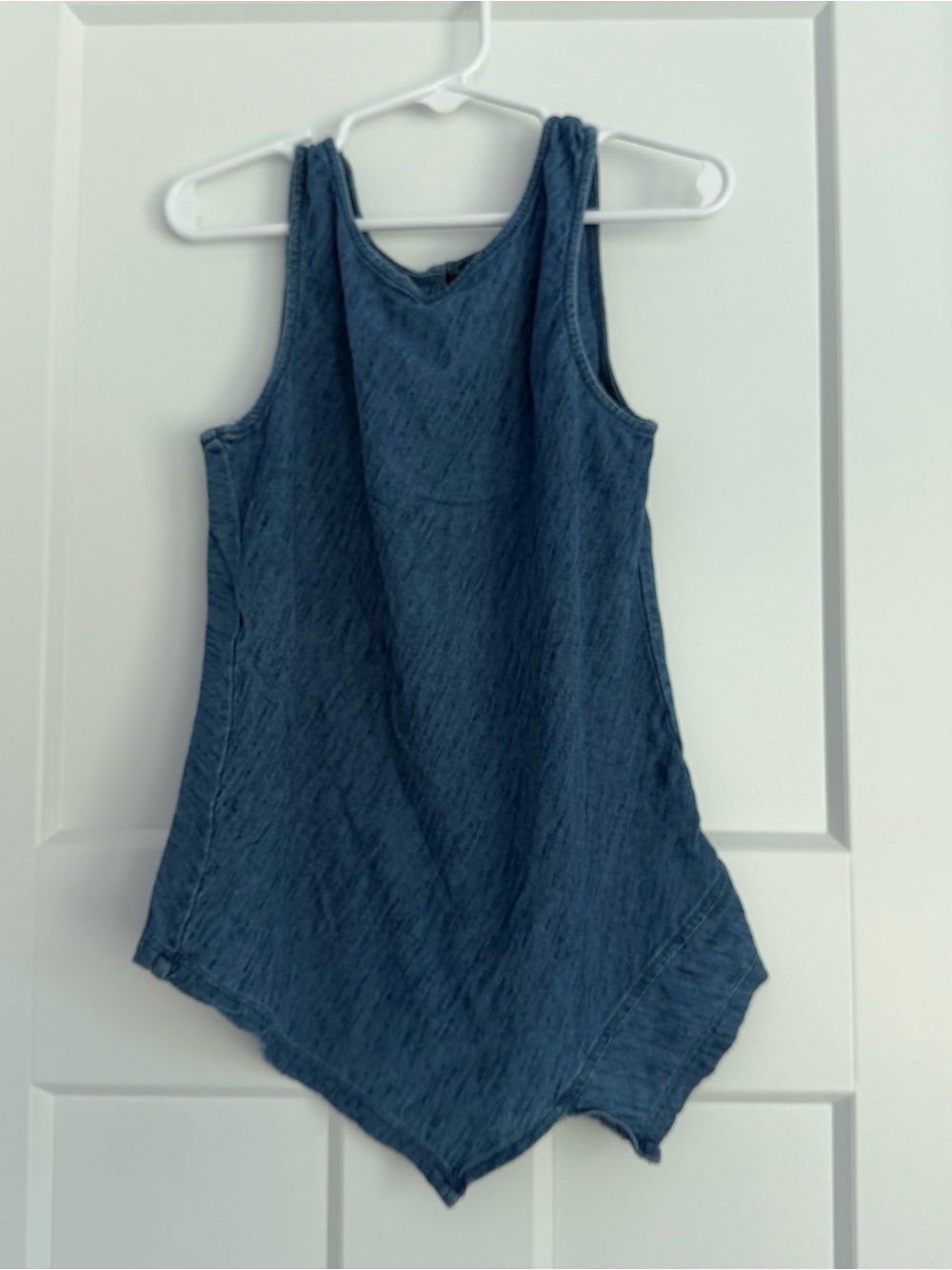 Splendid Indigo Handkerchief-Hem Tank